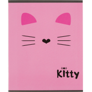 Тетрадь общая А5 48л Kitty роз,клет,скреп, ВД-лак Тетрадь общая А5 48л Kitty роз,клет,скреп, ВД-лак